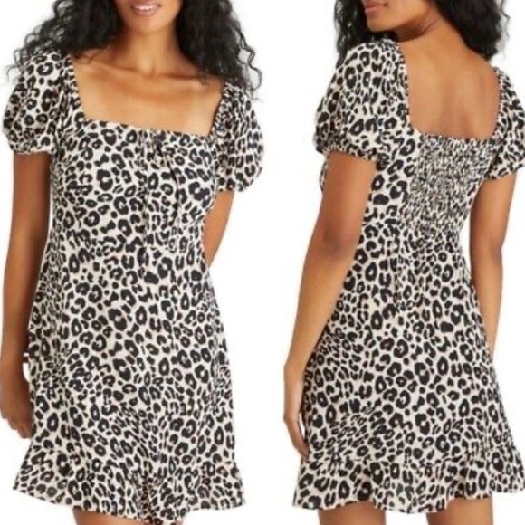 NWT Sanctuary Fresh‎ Breeze Leopard Print Dress In Classy Cat - Picture 1 of 16